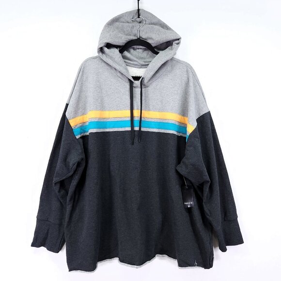 Torrid Everyday Fleece Colorblock Active Hoodie Plus Size 3 3X Sweatshirt New - Picture 2 of 13